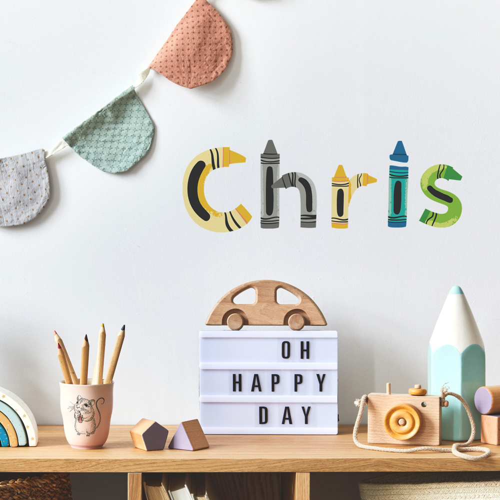 RM - A TO Z CRAYON ALPHABET PEEL AND STICK WALL DECALS RM - A TO Z CRAYON ALPHABET PEEL AND STICK WALL DECALS