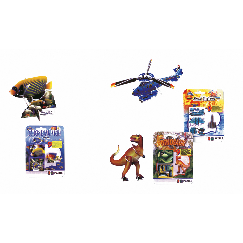 3D Puzzle Karten sortiert
