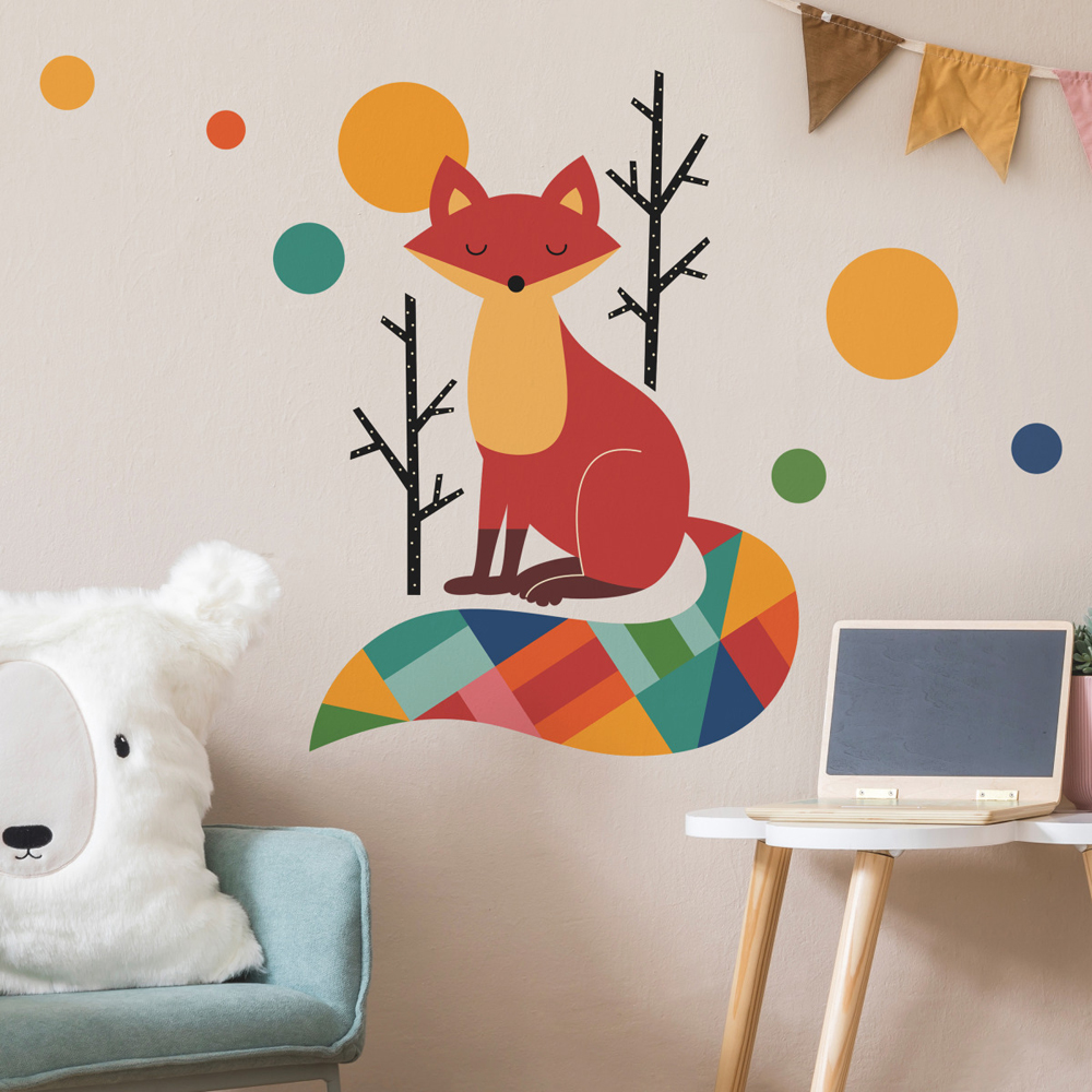 RM - ANDY WESTFACE RAINBOW FOX PEEL AND STICK GIANT WALL DECALS RM - ANDY WESTFACE RAINBOW FOX PEEL AND STICK GIANT WALL DECALS