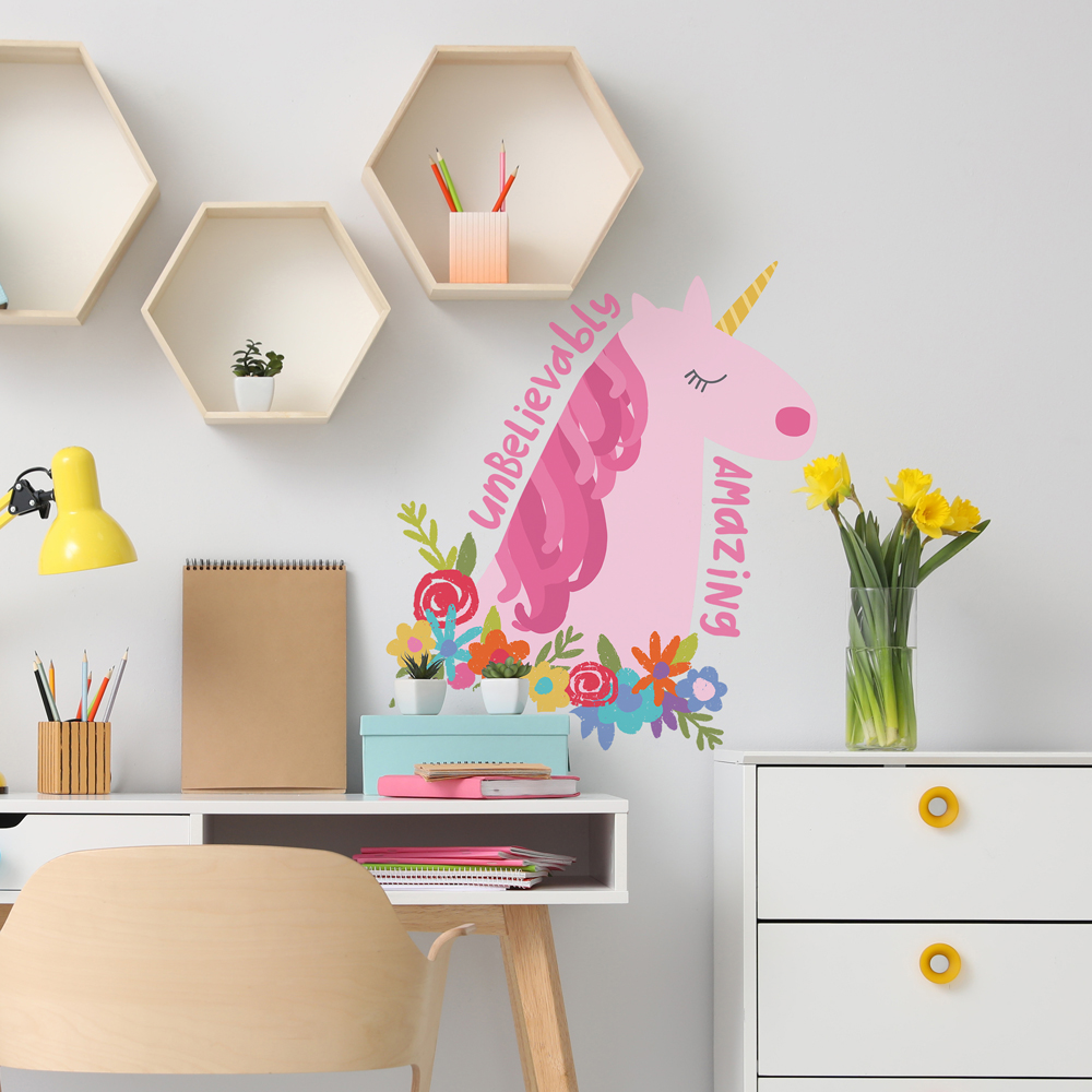 RM - AMAZING UNICORN GIANT PEEL AND STICK WALL DECALS RM - AMAZING UNICORN GIANT PEEL AND STICK WALL DECALS